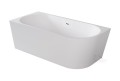 Freistehende Badewanne Badewanne Zoya 170x80 cm LINKS Acryl Siphon Click-Clack