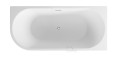 Freistehende Badewanne Badewanne Zoya 170x80 cm RECHTS Acryl Siphon Click-Clack
