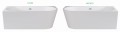 Freistehende Badewanne Badewanne Zoya 170x80 cm RECHTS Acryl Siphon Click-Clack