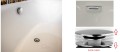 Freistehende Badewanne Standbadewanne Acryl 180x82 cm Adele Ab- und Überlauf + Ecktisch Bambus Costa (id: 1396)