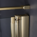 Duschkabine Viereck Duschabtrennung Echtglas GOLD Fresh-Line 90x90x200 cm Klarglas golden (id: 1398)