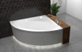 Badewanne Eckbadewanne 148x148 cm Luksja optional: LED-Verkleidung (id: 1400)