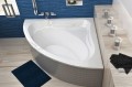 Badewanne Eckbadewanne Mia 120x120 cm Acryl mit LED- Verkleidung (id: 1401)