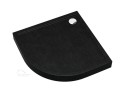 Duschwanne Viertelkreis Competia black 80x80 cm R55 Stein Effekt schwarz matt (id: 1423)