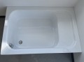 tiefe Duschwanne Rechteck 120 x 80 x 26 x 40,5 cm mit Sitz Roni