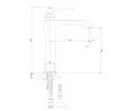 Waschtischarmatur Wasserhahn Einhebelmischer Armance hoch 26 cm chrom (id: 1426)