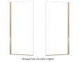 Badewannenabtrennung für Badewannen Badewannenaufsatz Duschabtrennung golden gold 1-teilig 80 x 140 cm Klarglas Elegant