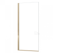 Badewannenabtrennung für Badewannen Badewannenaufsatz Duschabtrennung golden gold 1-teilig 70 x 140 cm Klarglas Elegant
