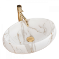 Aufsatzwaschbecken 48x34 cm Waschschale Lava Linda Steinmuster matt (id: 1432)