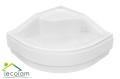 Duschwanne Viertelkreis Olivier mit Sitz 80x80 x 43,5 x 15 cm R55 optional: Siphon Click Clack