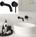 2-Loch Waschtischarmatur Lungo schwarz Unterputz Einhandmischer black matt (id: 1446)