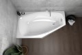 Badewanne Eckbadewanne Marika 140 x 80 cm links