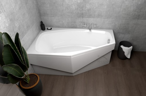 Badewanne Eckbadewanne Marika 140 x 80 cm links