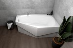 Badewanne Eckbadewanne Marika 140 x 80 cm rechts