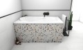 Badewanne mit Sitz Sitzbadewanne Rechteck Wivea 130x75 cm