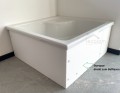 Duschwanne Viereck Dante mit Sitz 80x80 x 41 x 28 cm zum Verfliesen Siphon Click Clack