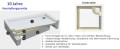 Duschwanne Viereck Dante mit Sitz 80x80 x 41 x 28 cm zum Verfliesen Siphon Click Clack