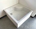 Duschwanne Viereck Dante mit Sitz 80x80 x 41 x 28 cm zum Verfliesen Siphon Click Clack