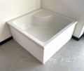 Duschwanne Viereck Dante mit Sitz 80x80 x 41 x 28 cm zum Verfliesen Siphon Click Clack