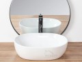 Aufsatzwaschbecken 48x34 cm Amelia Waschschale weiß Keramik (id: 1454)