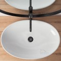 Aufsatzwaschbecken 63x41 cm Olga Waschschale weiß Keramik (id: 1456)