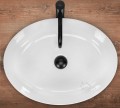 Aufsatzwaschbecken 55x41 cm Queen Waschschale weiß Keramik (id: 1458)