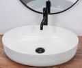 Aufsatzwaschbecken 55x41 cm Queen Waschschale weiß Keramik (id: 1458)