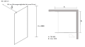 WALK IN Duschkabine transparent Easy-IN Duschabtrennung 80x200 cm Duschwand schwarz (id: 1462)