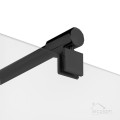WALK IN Duschkabine transparent Easy-IN Duschabtrennung 120x200 cm Duschwand schwarz (id: 1477)