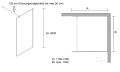 WALK IN Duschkabine transparent Easy-IN Duschabtrennung 120x200 cm Duschwand schwarz (id: 1477)