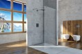 WALK IN Duschkabine transparent Easy-IN Duschabtrennung 100x200 cm Duschwand chrom (id: 1478)