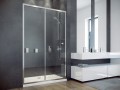 Nischentür Klarglas Duschtür Duo Slide 100x195 cm Duschkabine transparent (id: 1481)