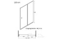 Nischentür Klarglas Duschtür Duo Slide 120x195 cm Duschkabine transparent (id: 1483)