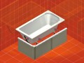Badewannne Rechteck Majka 150x70 cm optional: Schürze Styroporverkleidung (id: 1488)