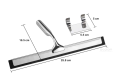 Badwischer 25 cm silbern chrom Duschabzieher Abzieher Fensterwischer Glasabzieher Edelstahl