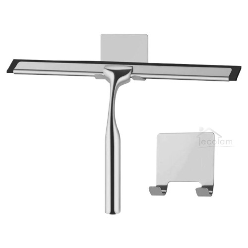 Badwischer 25 cm silbern chrom Duschabzieher Abzieher Fensterwischer Glasabzieher Edelstahl