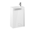 Set Badmöbel mini Waschbecken 45 cm Unterschrank Summer weiß hängend Soft Close (id: 1511)