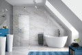 Freistehende Badewanne 170 x 72 cm Ablauf Click Clack Mineralguss Viya