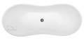 Freistehende Badewanne 170 x 72 cm Ablauf Click Clack Mineralguss Viya