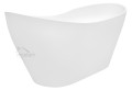 Freistehende Badewanne 170 x 72 cm Ablauf Click Clack Mineralguss Viya