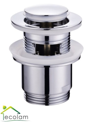 ECSiNG 2 Stück Waschbeckenstöpsel Mattschwarz – Kupfer Pop-Up Klick-Stecker Für 66 Mm Ablauf, Inkl. Silikondichtung