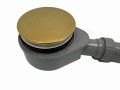 Ablaufgarnitur für Duschwanne Deckel golden gold Siphon Ø 90 mm Ablauf extra flach 58 mm