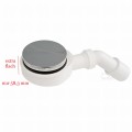 Ablaufgarnitur für Duschwanne verchromt extra flach 58 mm Siphon Ø 90 mm Ablauf