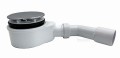 Ablaufgarnitur für Duschwanne verchromt extra flach 58 mm Siphon Ø 90 mm Ablauf
