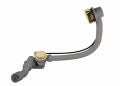 ABLAUFGARNITUR FÜR BADEWANNE SIPHON Ø 52 MM golden gold Länge 57 cm