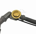 ABLAUFGARNITUR FÜR BADEWANNE SIPHON Ø 52 MM golden gold Länge 57 cm