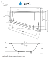 Badewanne Eckbadewanne Trapezwanne Intima Duo 170 x 125 cm rechts