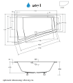 Badewanne Eckbadewanne Trapezwanne Intima Duo 170 x 125 cm links