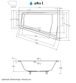 Badewanne Eckbadewanne Trapezwanne Intima Duo 180 x 125 cm rechts