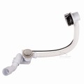 ABLAUFGARNITUR FÜR BADEWANNE SIPHON Ø 52 MM chrom silbern Länge 57 cm